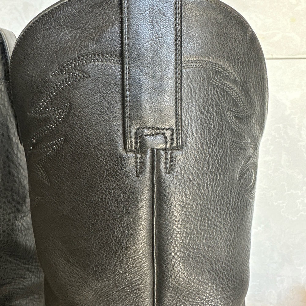 Ariat ATS Western Boots Mens 9 D Black Pull On Pointed Toe Leather 34202 EUC! - Picture 11 of 14